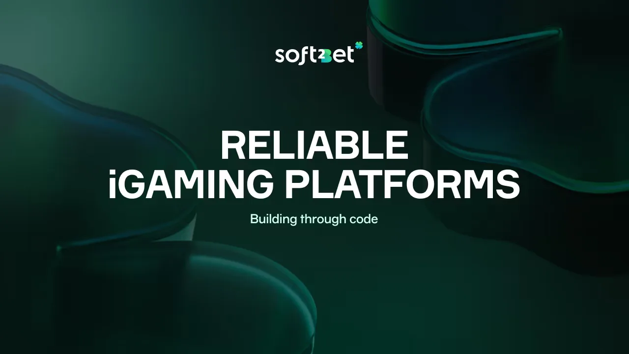 Soft2Bet banner reading Reliable iGaming Platforms, Building through code